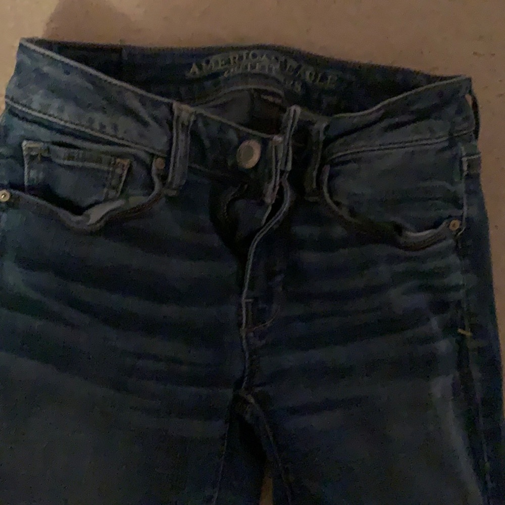 Dark wash skinny jeans!